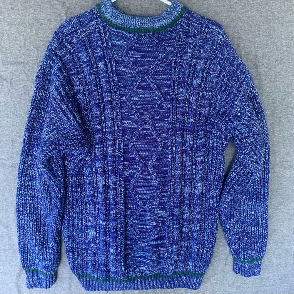 Vintage Cable Knit Crewneck Sweater Adult XL Mens 80s 90s Ash Creek Trading